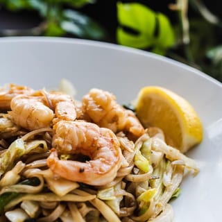 Thai Drunken Noodles with Shrimp